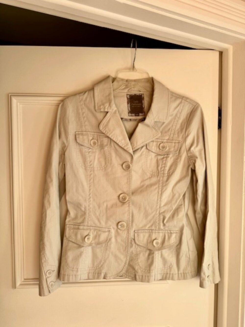 BEige Classic cut jacket - Picture 5 of 6